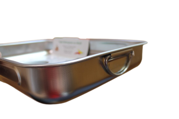 TEGLIA FORNO RETTANGOLARE ACCIAIO INOX STEEL PAN
