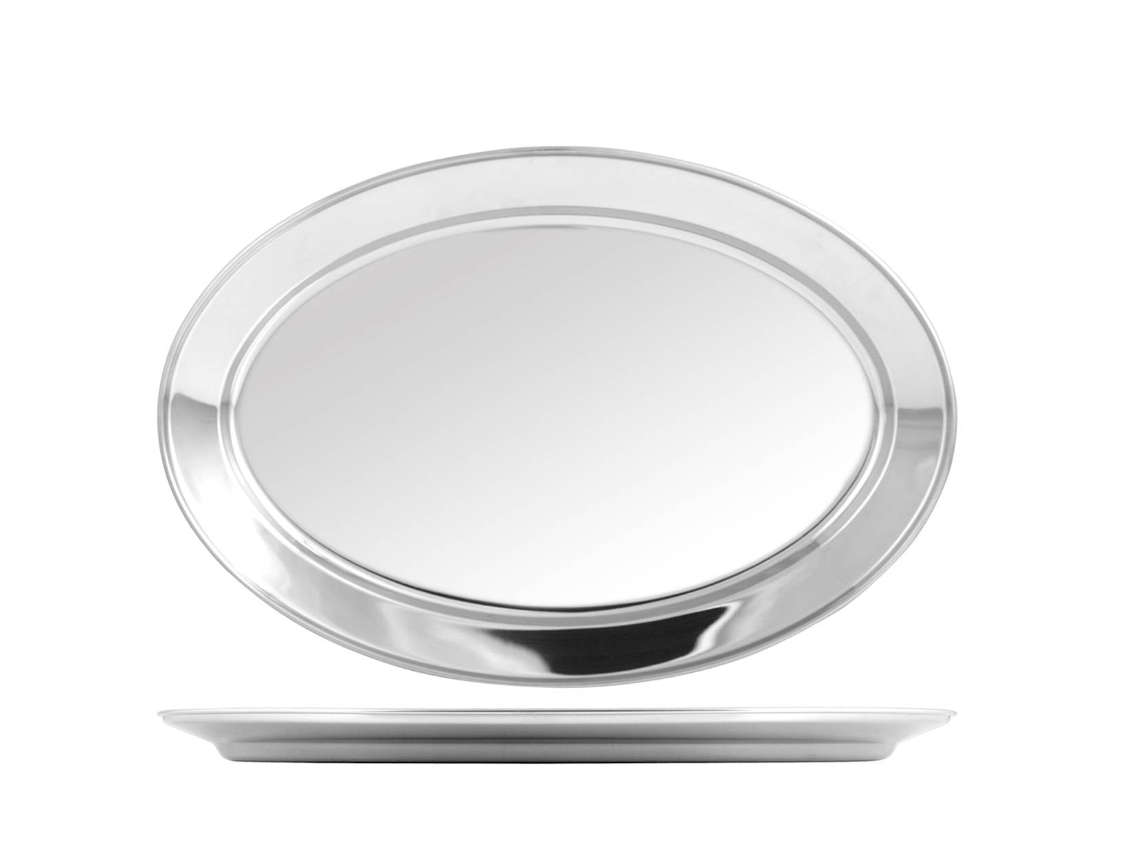 VASSOIO ACCIAIO INOX OVALE