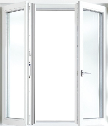 Finestra a due ante con apertura ad anta-ribalta L. 95 x H. 100 cm