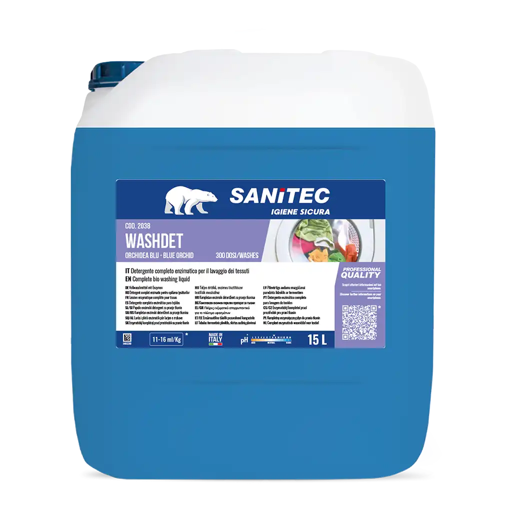 DETERGENTE ENZIMATICO PER IL LVAGGIO DEI TESSUTI - WASHDET ORCHIDEA BLU 15LT