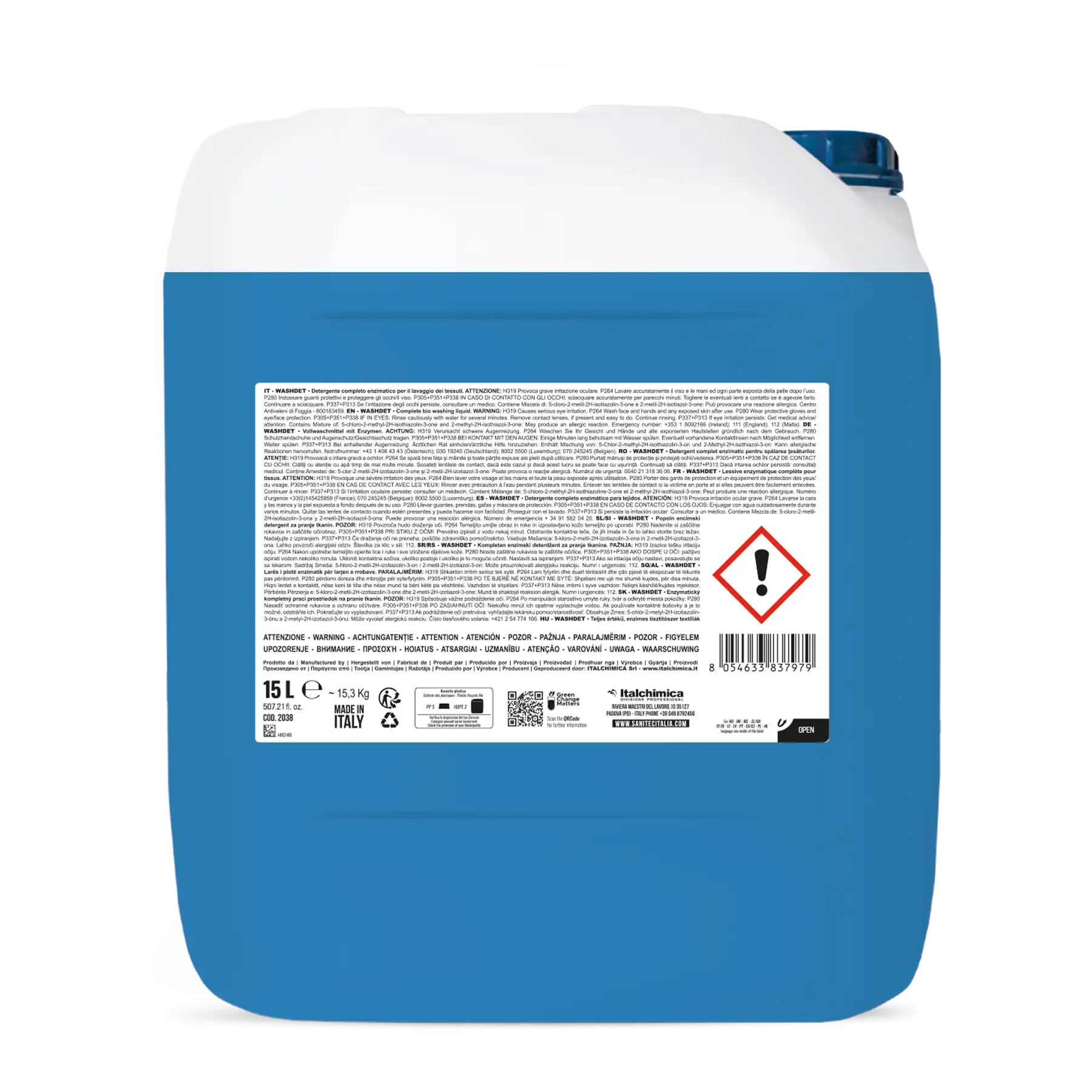 DETERGENTE ENZIMATICO PER IL LVAGGIO DEI TESSUTI - WASHDET ORCHIDEA BLU 15LT