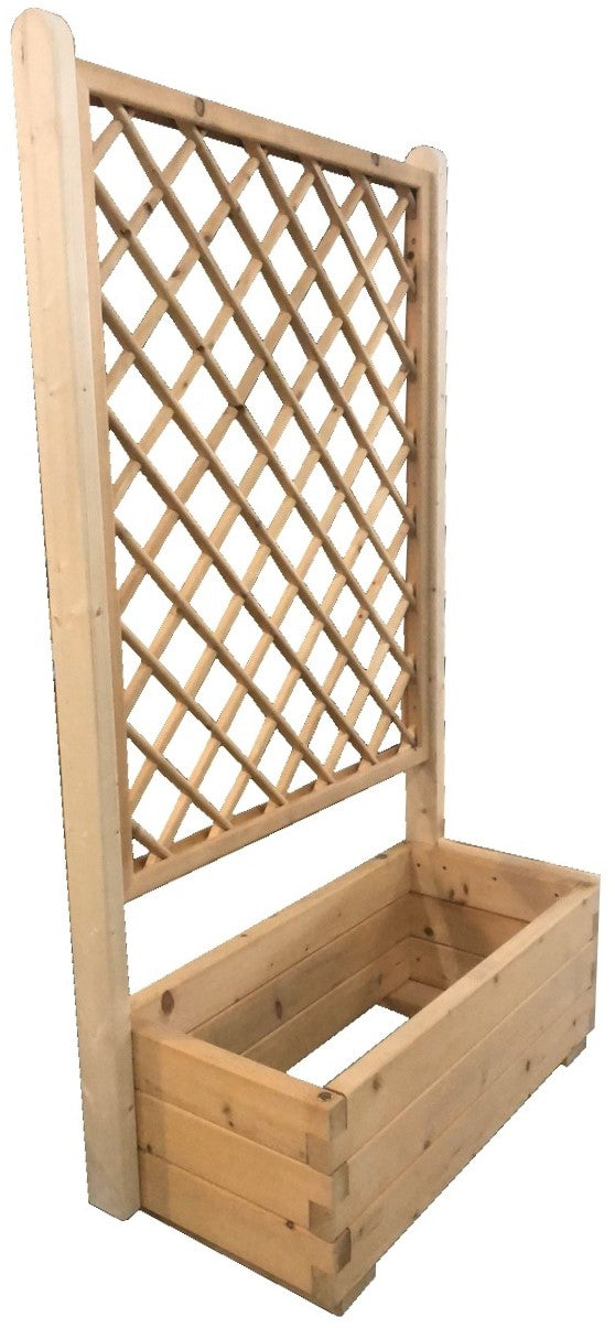 FIORIERA IN LEGNO CON GRIGLIATO COMPLETA