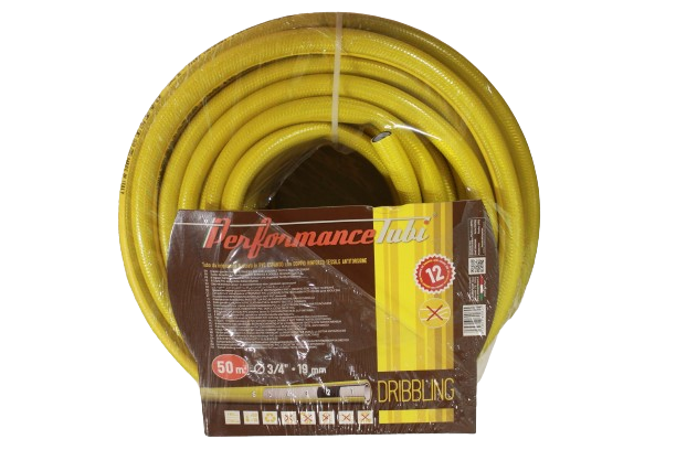 TUBO ANTITORSIONE 6 STRATI GIALLO 19MM DIAMETRO 3/4, 50MT