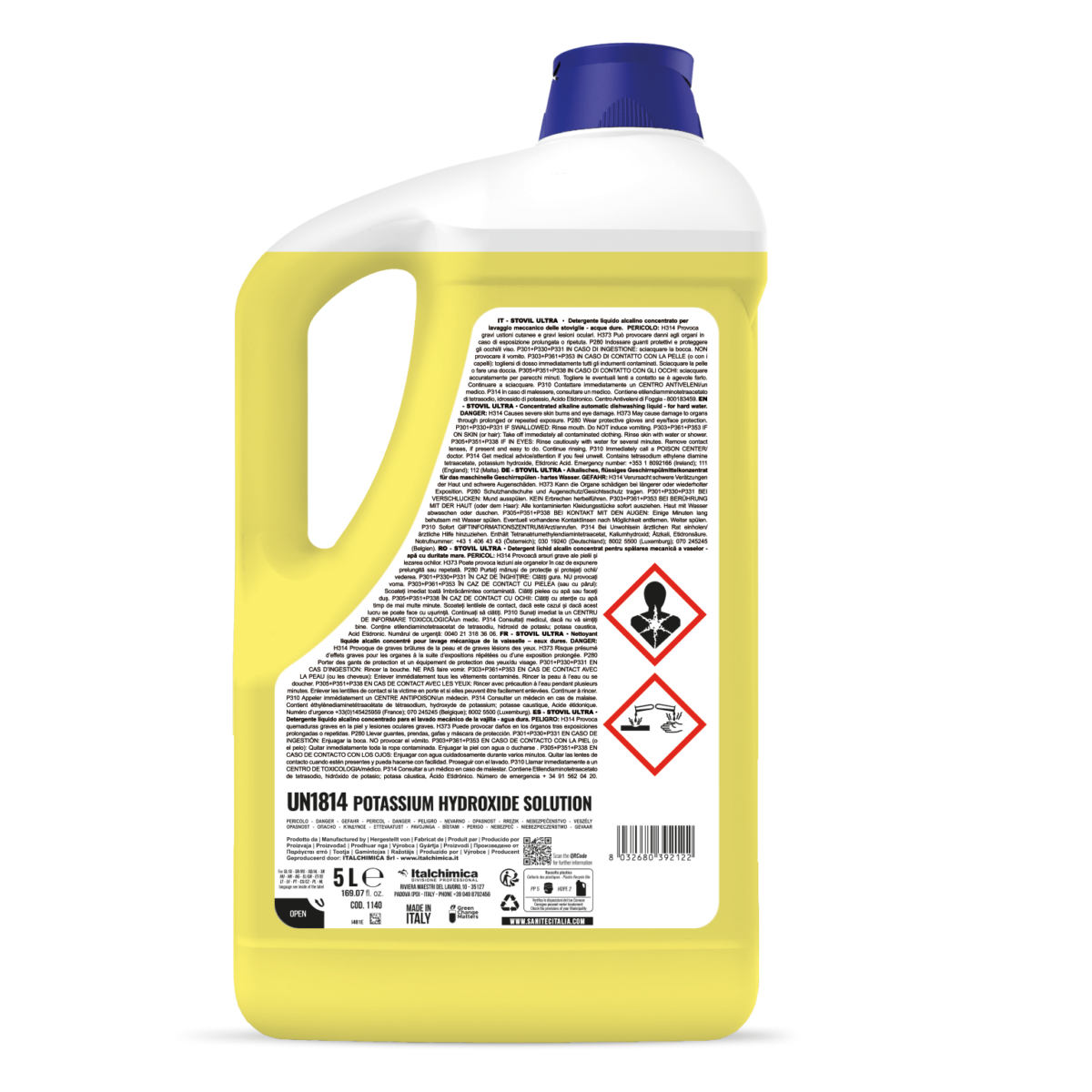 DETERGENTE SPECIFICO PER ACQUE DURE - STOVIL ULTRA 5LT