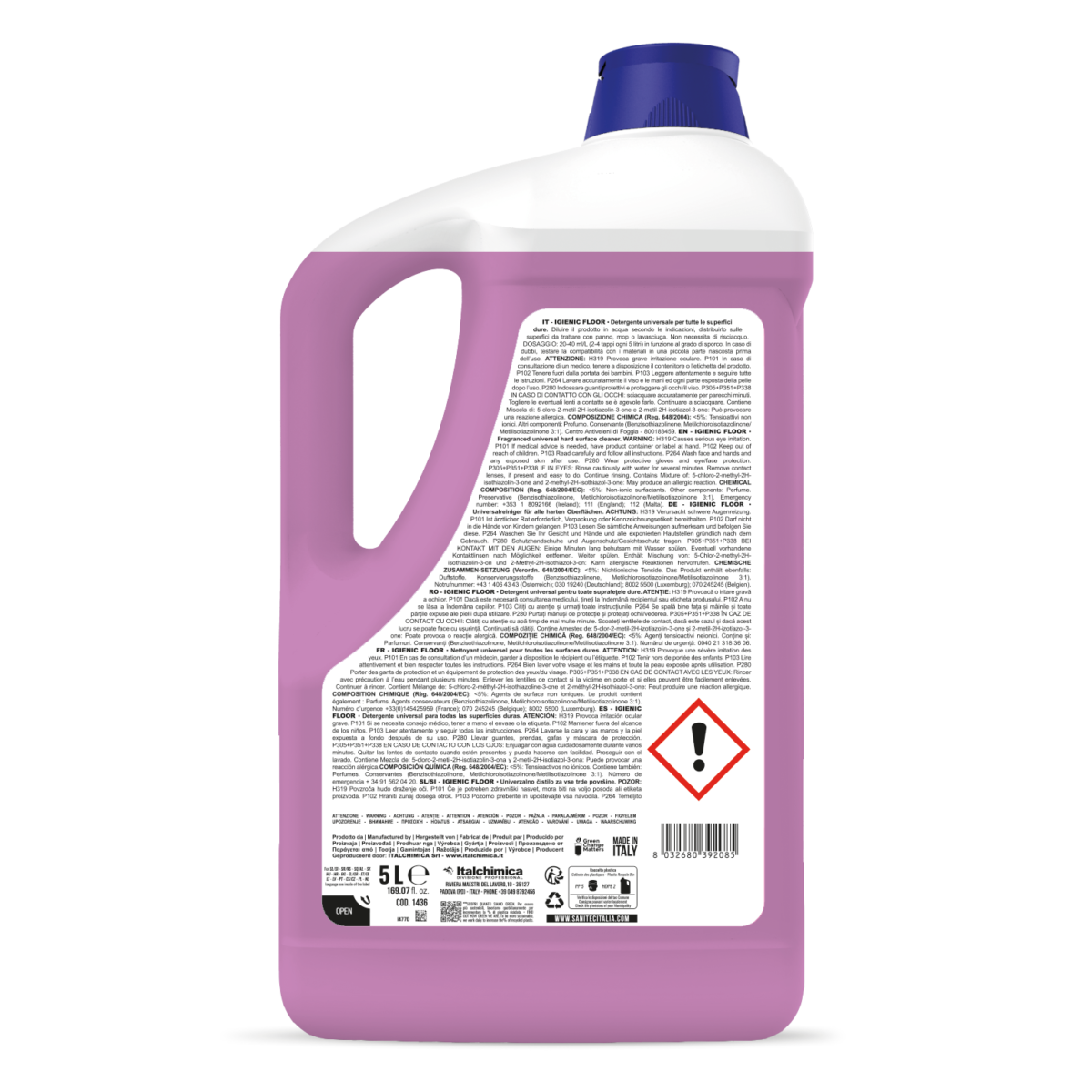 DETERGENTE SGRASSANTE PER TUTTI I PAVIMENTI - IGIENIC FLOOR LAVANDA 5LT