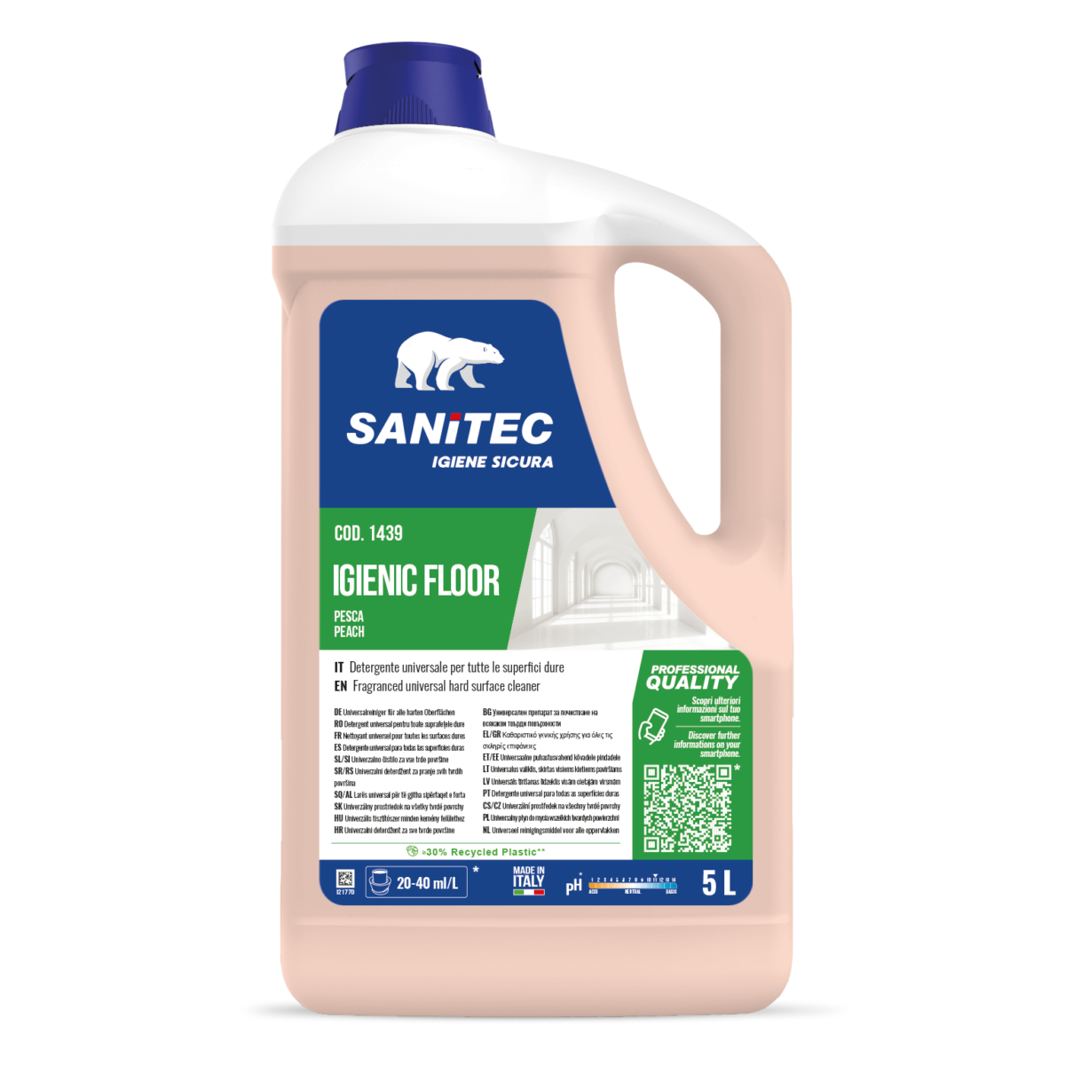 DETERGENTE UNIVERSALE PER PAVIMENTI - IGIENIC FLOOR PESCA 5LT