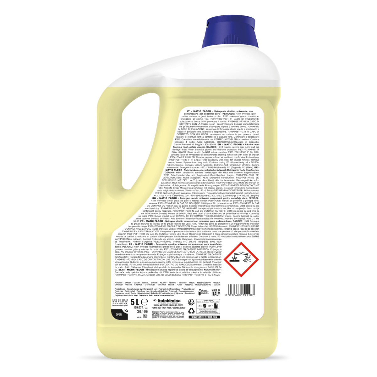 DETERGENTE ALCALINO UNIVERSALE PER PAVIMENTI - MATIC FLOOR 5LT
