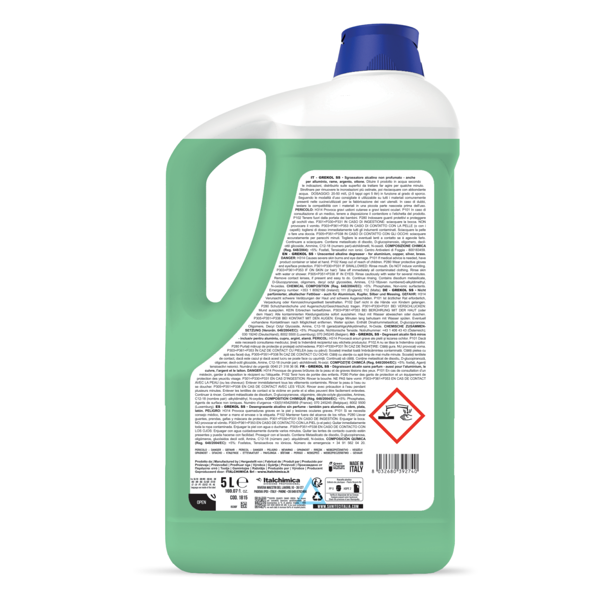 SGRASSATORE IGIENIZZANTE CONCENTRATO - GREKOL SS 5LT
