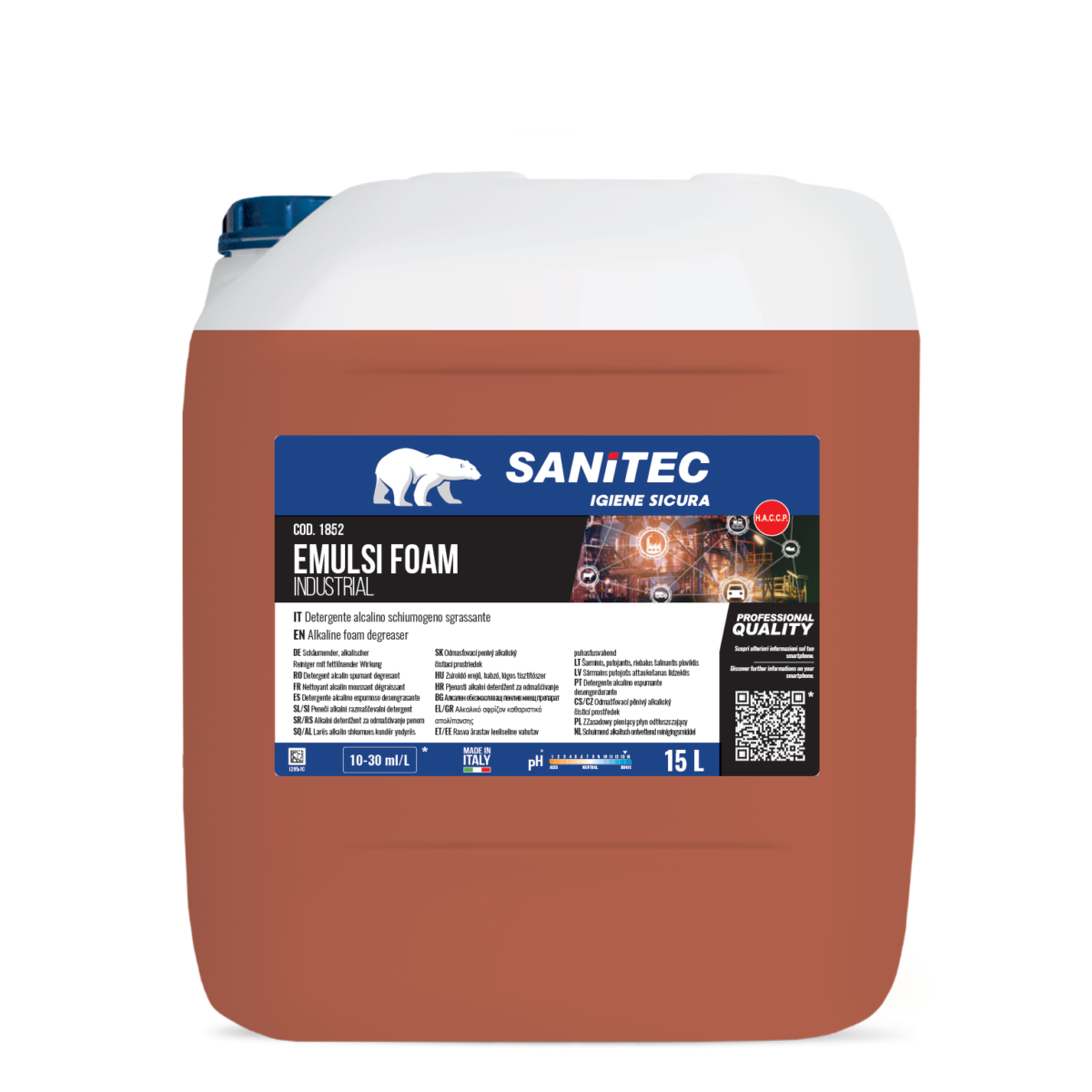 DETERGENTE ALCALINO SCHIUMOGENO SGRASSANTE - EMULSI FOAM 15LT