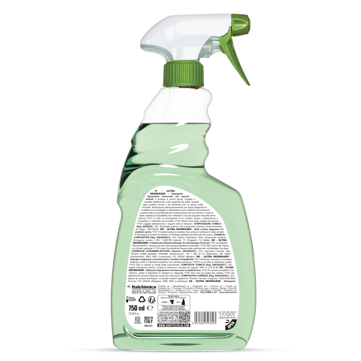 DETERGENTE SGRASSANTE UNIVERSALE - ULTRA DEGREASER GREEN POWER FLOREALE 750ML