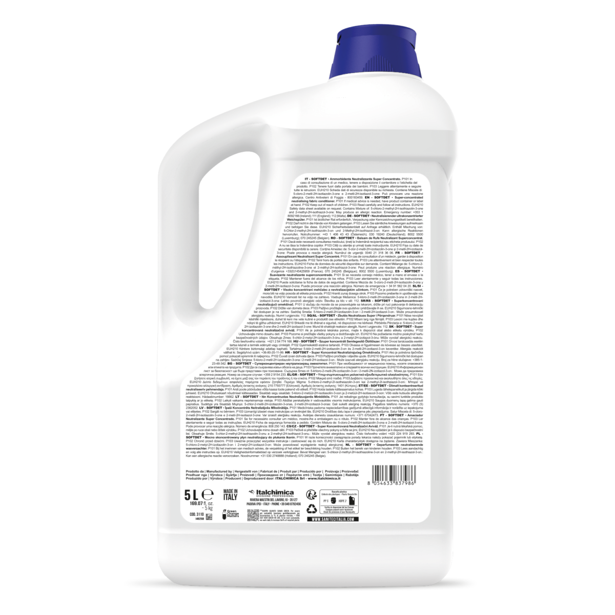 AMMORBIDENTE CONCENTRATO AD AZIONE NEUTRALIZZANTE PER TUTTI I TIPI DI TESSUTI - SOFTDET GREEN POWER FLOREALE 5LT