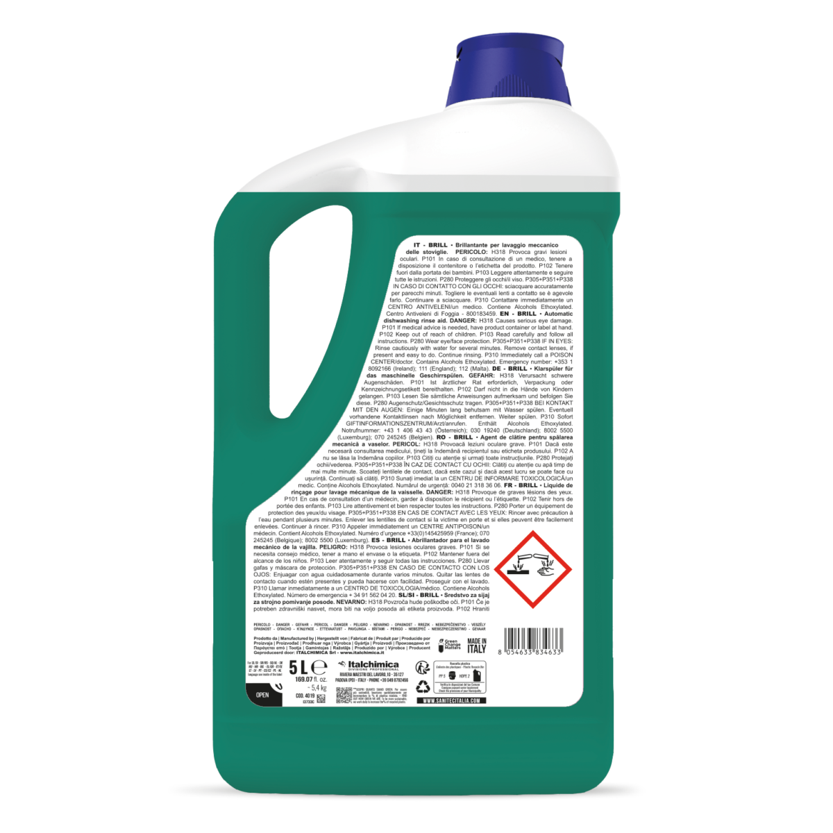 ADDITIVO BRILLANTANTE LAVASTOVIGLIE - BRILL GREEN POWER 5LT