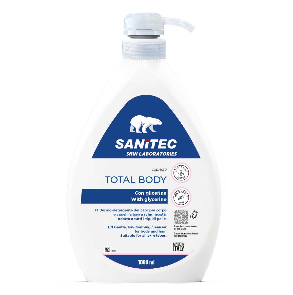 DETERGENTE DELICATO PER CORPO E CAPELLI - TOTAL BODY TE' VERDE 1000ML