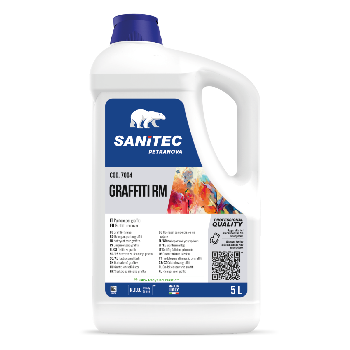 SOLVENTE PULITORE SPECIFICO PER INCHIOSTRI - GRAFFITI RM 5LT