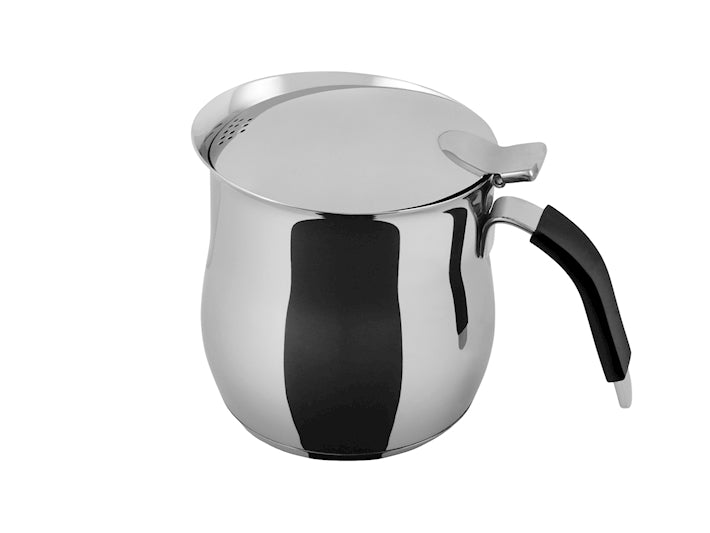 TEIERA IN ACCIAIO INOX 18/8 - FONDO PER INDUZIONE - 1 LT