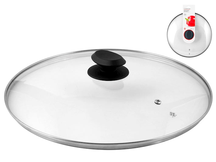 Coperchio In Vetro Temperato 36 Cm - Per Pentole E Tegame, Con Impugnatura - Foto 1