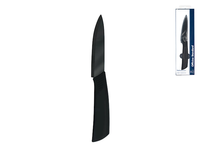 COLTELLO CUCINA LAMA CERAMICA COLORE NERO 12,5CM