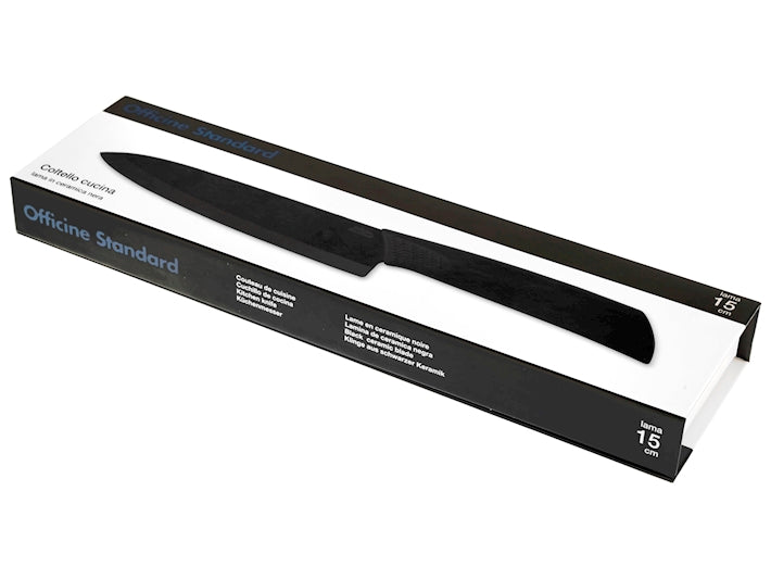COLTELLO CUCINA LAMA CERAMICA COLORE NERO 15CM