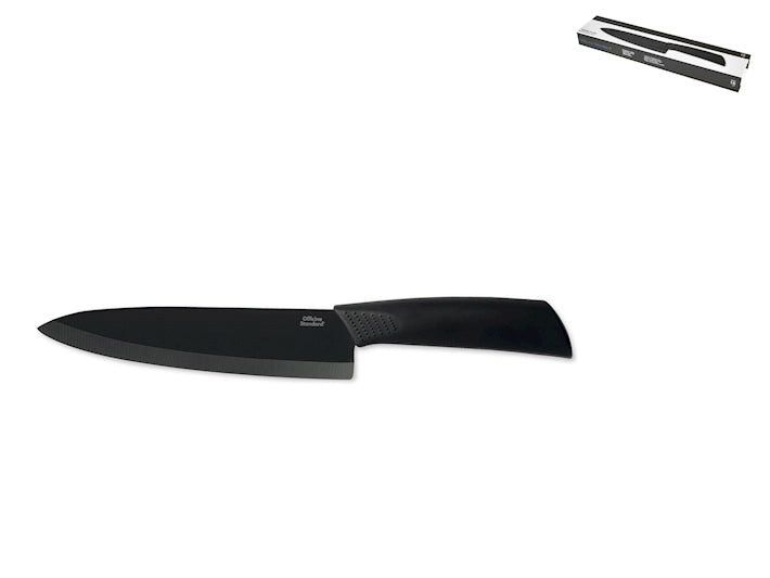 COLTELLO CUCINA LAMA CERAMICA COLORE NERO 18CM