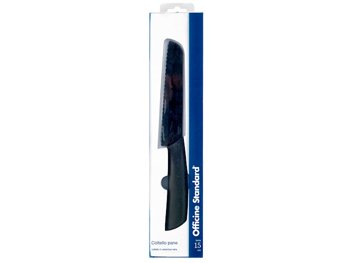 COLTELLO PANE LAMA CERAMICA NERA 15CM