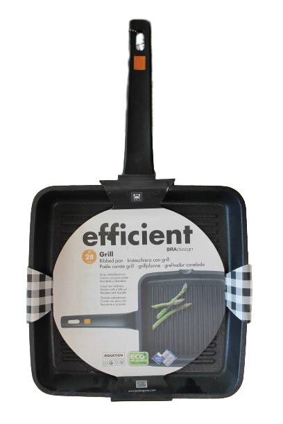 BISTECCHIERA EFFICIENT GRILL ALLUMINIO PRESSOFUSO INDUZIONE 28cm