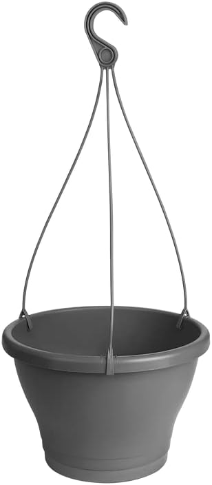 VASO CORSICA HANGING BASKET 30cm TAUPE/ANTRACITE/BIANCO