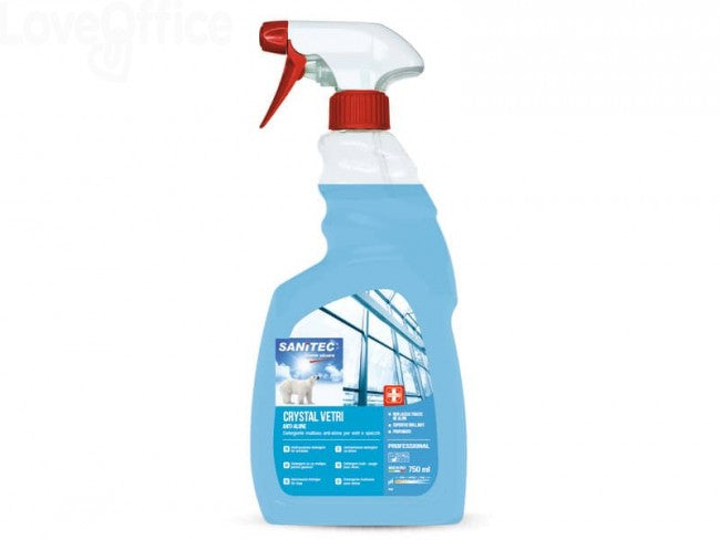 DETERGENTE VETRI-CRISTALLI-SPECCHI ANTIGOCCIA CRYSTAL AZZURRO 750ML