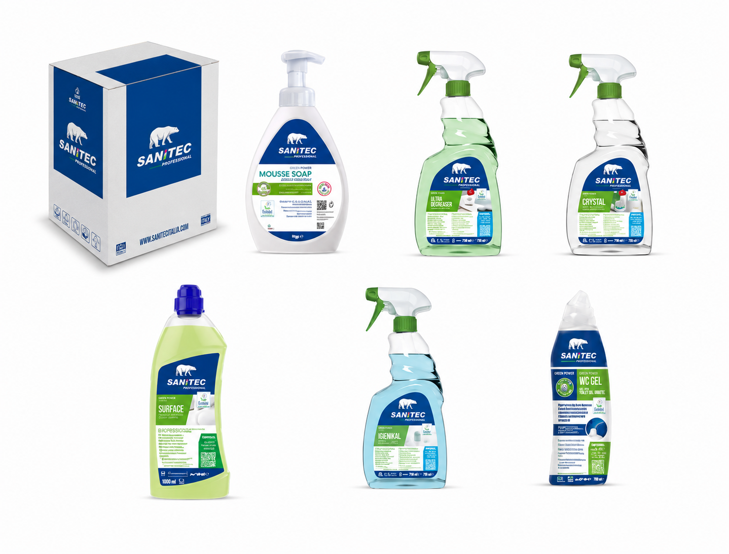 KIT DETERGENZA ECOLABEL - 6 PRODOTTI PER LA DETERGENZA CERTIFICATI ECOLABEL