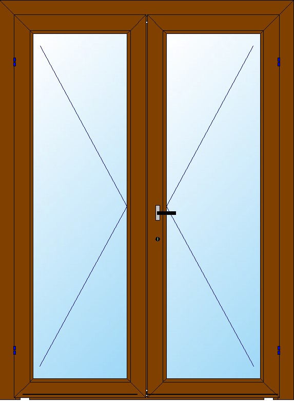 Porta a due ante con serratura L. 180 x H.195 cm