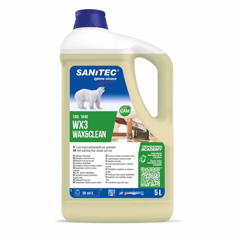 AUTOLUCIDANTE PER PAVIMENTI - WX3 WAX & CLEAN FLOREALE 5LT