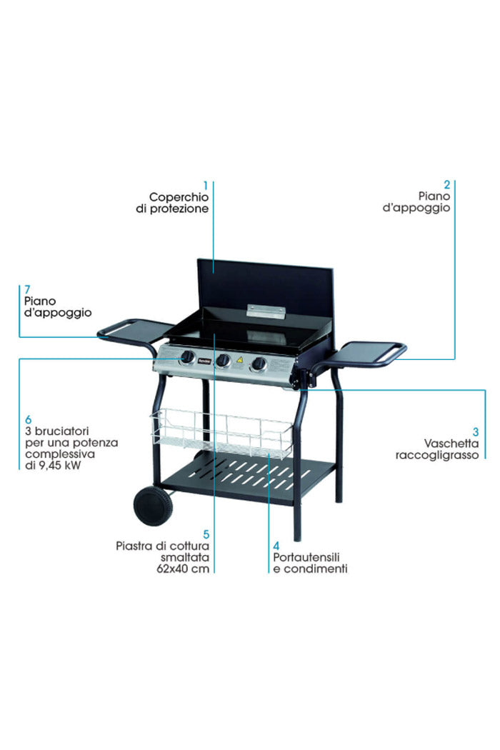 GRILL BARBECUE A GAS NEVADA 3