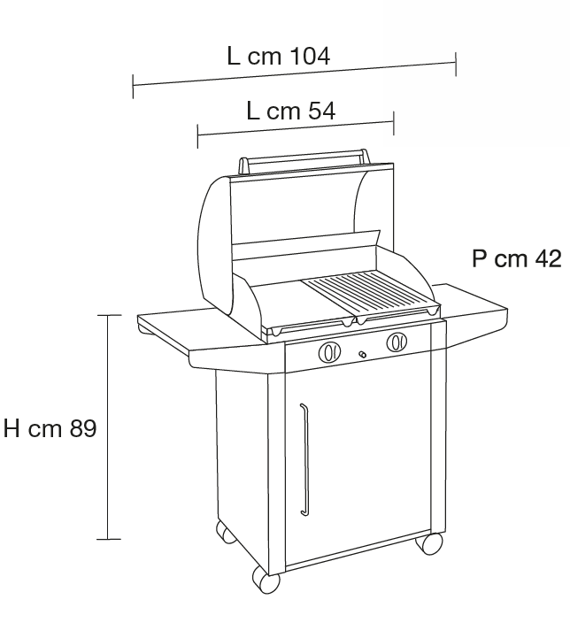 FORNO PERSONAL GRILL 2 FUOCHI