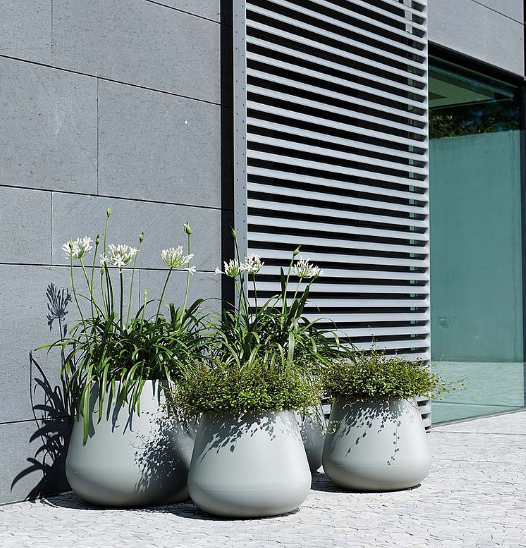 VASO PURE CONE 55cm STONE GREY GRIGIO