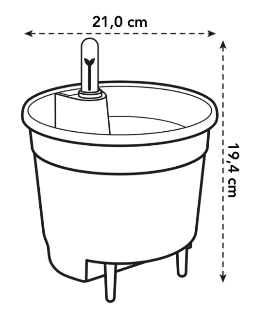 VASO SELF-WATERING INSERT LIVING BLACK 21/28/36