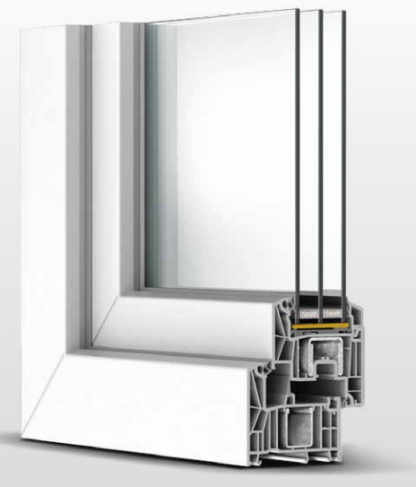 Finestra un'anta-ribalta in pvc L. 90 x H. 130 cm
