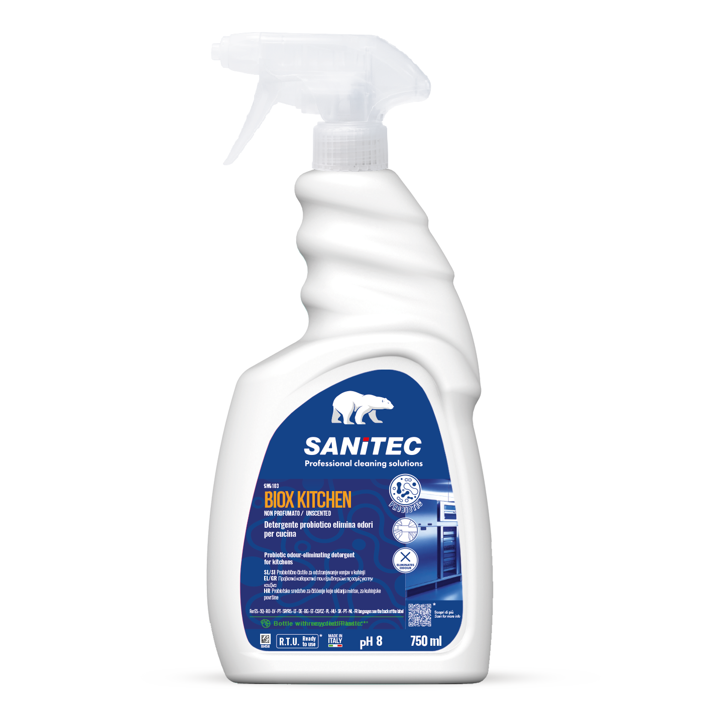DETERGENTE PROBIOTICO ELIMINA ODORI PER CUCINA - BIOX KITCHEN 750ml