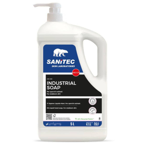 SAPONE LIQUIDO SPECIFICO PER LO SPORCO OSTINATO SANITEC INDUSTRIAL SOAP 5 L